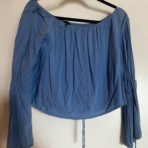 BUFFALO Cropped Bell-Sleeved Blouse